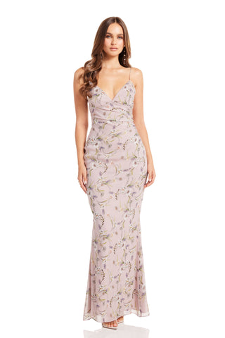 NADINE GOWN IN MAUVE FLORAL