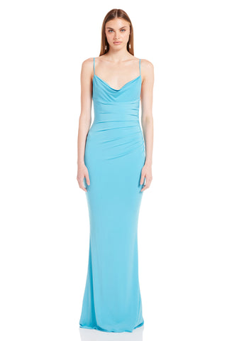 Surreal Gown in Cyan