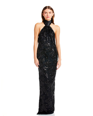 Sidrit Gown in Black Sequin